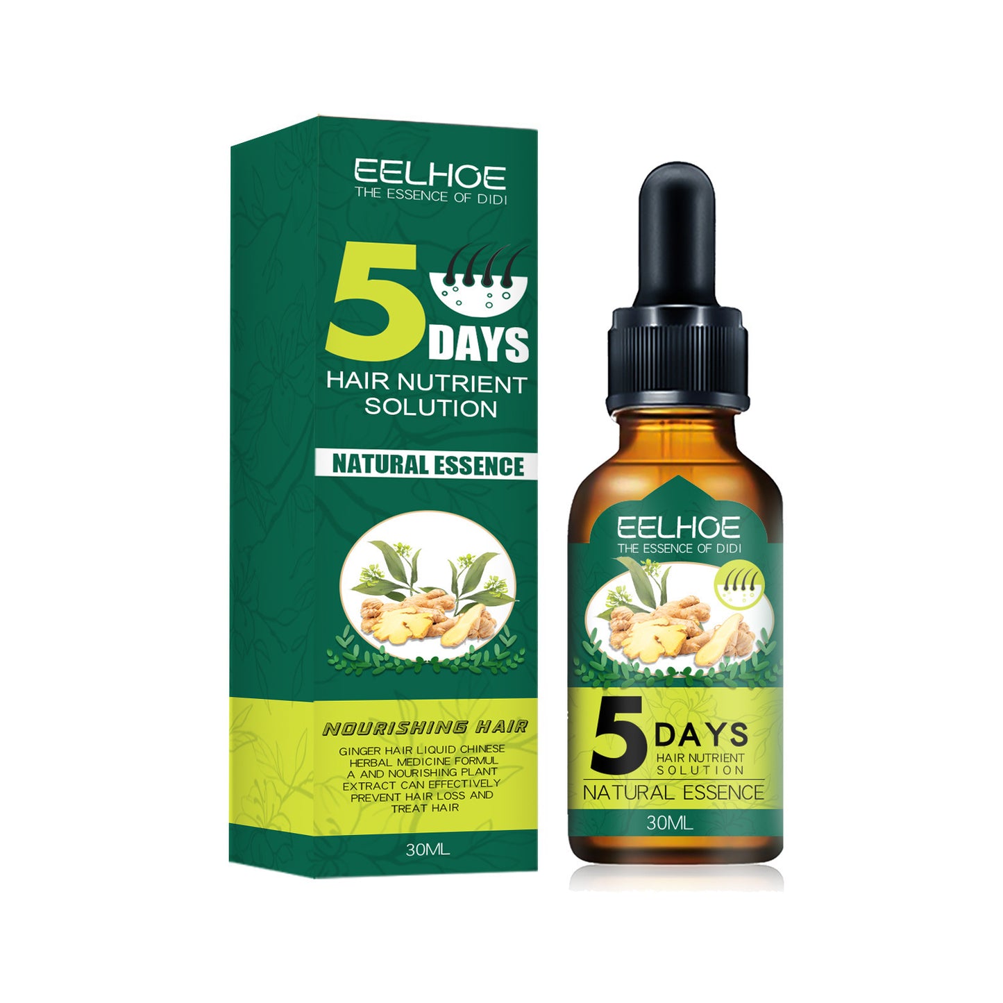 EELHOE Ginger Hair Growth Oil – Strengthen Roots & Revitalize Thinning Hair