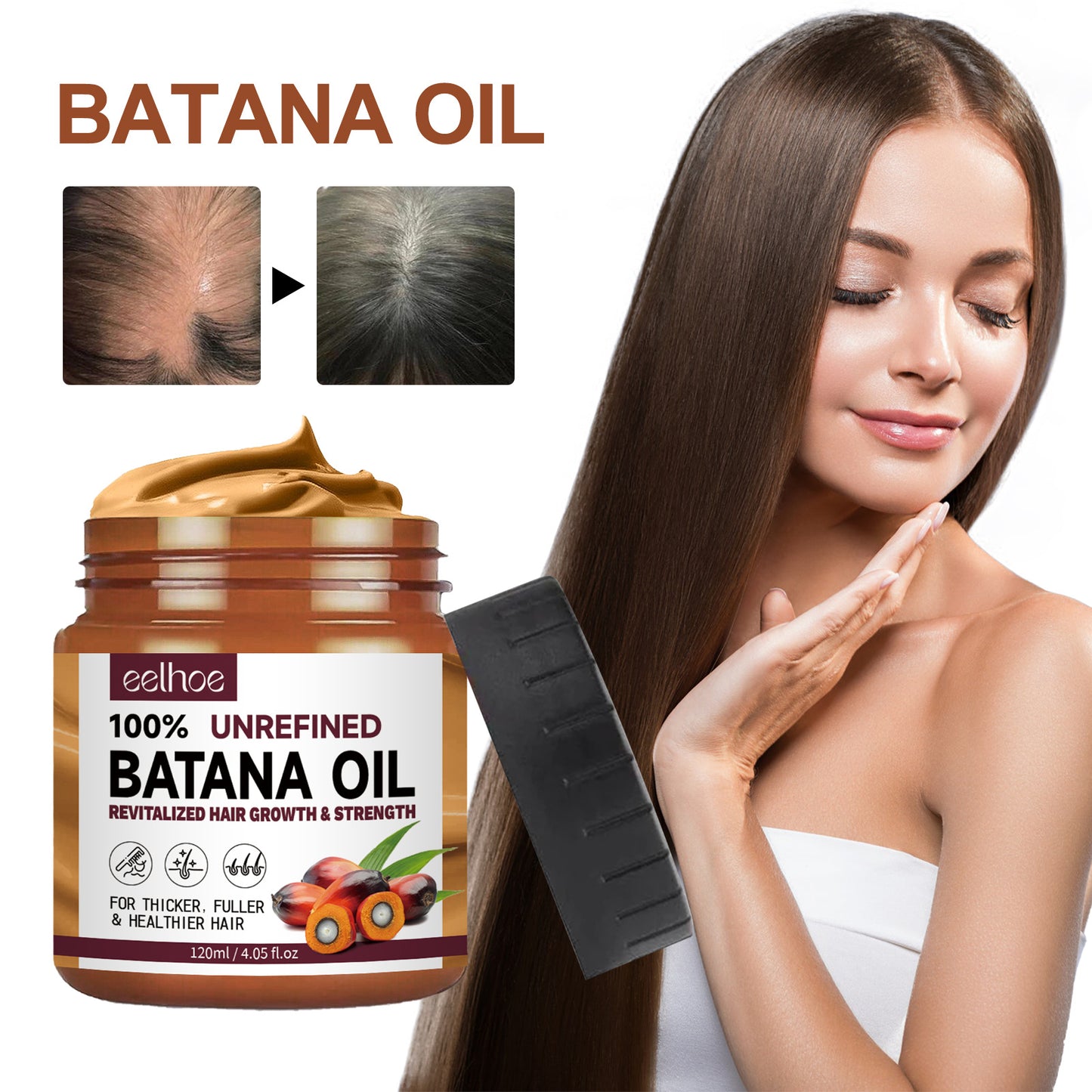 Natural Batana Oil – Unrefined Hair & Skin Care from Honduras 4oz